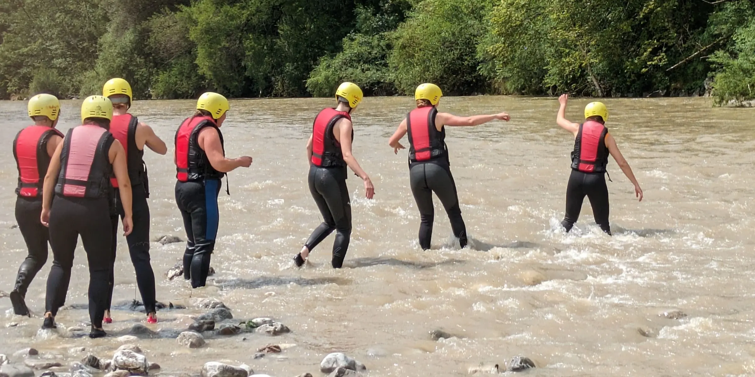Unser Team beim Rafting